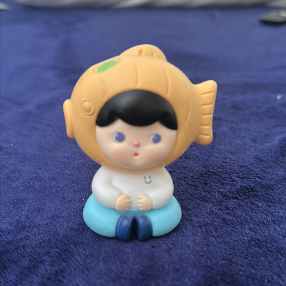 Cute Fish Helmet Figurine